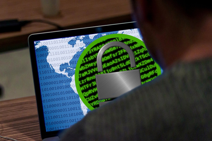cybersecurity data encryption padlock